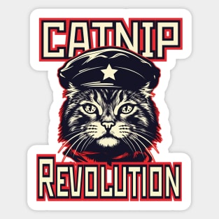 Catnip Revolution: Embrace the Purr-suit of Freedom Sticker